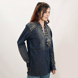 ADDR001 Denim Women Shirt Jacket Dress Ladies Girl Top