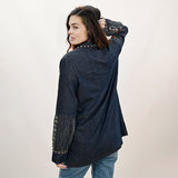 ADDR001 Denim Women Shirt Jacket Dress Ladies Girl Top