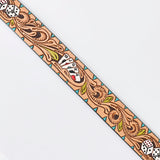 ADBLF149 Beautifully Hand Tooled Hand Painted Genuine American Leather Belt Men and Women