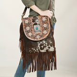 ADBGA420 Crossbody Hair On Genuine Western Leather Women Bag