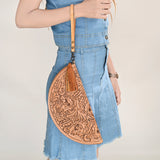 ADBG1233 Taco Hand Tooled Genuine Western Leather Women Bag