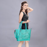 ADBG1246 Tote Hand Tooled Genuine Western Leather Women Bag