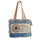 OHV133 Hobo Upcycled Canvas Ladies Bag