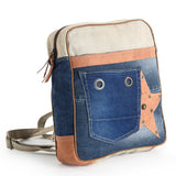 OHV136 Backpack Upcycled Canvas Ladies Bag