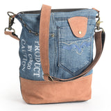 OHV139 Hobo Upcycled Canvas Ladies Bag