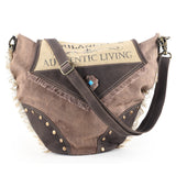 OHV146 Hobo Upcycled Canvas Ladies Bag