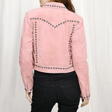 ADJKT042 Genuine Vintage leather Women shirt jacket dress