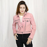 ADJKT042 Genuine Vintage leather Women shirt jacket dress