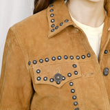 ADJKT043 Genuine Vintage leather Women shirt jacket dress