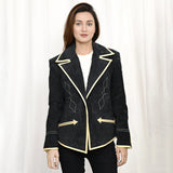 ADBZ050 Genuine Vintage leather Women shirt Blazer jacket