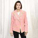 ADBZ052 Genuine Vintage leather Women shirt Blazer jacket