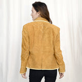 ADBZ053 Genuine Vintage leather Women shirt Blazer jacket