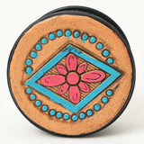 ADPNA101 Hand Tooled Hand Painted Floral Cell Phone Pop Socket