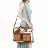 ADBG264 Tote Hair On Genuine Western Leather Women Bag