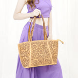 ADBGZ792 Tote Hand Tooled Genuine Western Leather Women Bag