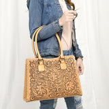 ADBGZ793 Tote Hand Tooled Genuine Western Leather Women Bag