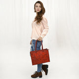 ADBG1412 Tote Hand Tooled Genuine Western Leather Women Bag