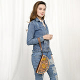 ADBG1433 Taco Hand Tooled Genuine Western Leather Women Bag