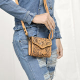 ADBG1444 Wallet Genuine Western Leather Women Bag