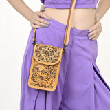 ADBG1448 Cellphone Holder Genuine Western Leather Women Bag