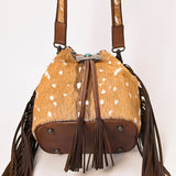 ADBG1272 Bucket Hair On Genuine Western Leather Women Bag