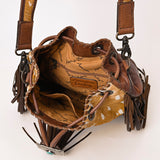 ADBG1272 Bucket Hair On Genuine Western Leather Women Bag