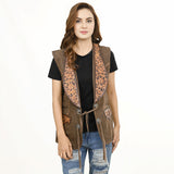 ADBZ055 Genuine Vintage leather Women Blazer shirt jacket