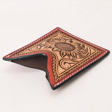 ADCCF110 Card-Holder Floral Hand Carved Genuine Leather Men & Women