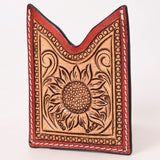 ADCCF110 Card-Holder Floral Hand Carved Genuine Leather Men & Women