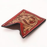 ADCCF113 Card-Holder Floral Hand Carved Genuine Leather Men & Women