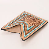 ADCCF116 Card-Holder Floral Hand Carved Genuine Leather Men & Women