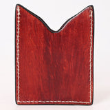 ADCCF117 Card-Holder Floral Hand Carved Genuine Leather Men & Women