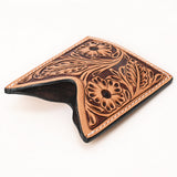 ADCCF118 Card-Holder Floral Hand Carved Genuine Leather Men & Women