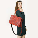 ADBG1131 Tote Hand Tooled Genuine Western Leather Women Bag