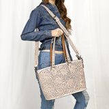 ADBG1141 Tote Hand Tooled Genuine Western Leather Women Bag