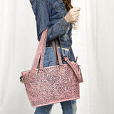 ADBG1141 Tote Hand Tooled Genuine Western Leather Women Bag