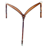 BER407-Western Leather Breast Collar