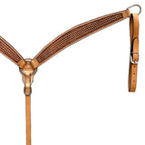 BER410-Western Leather Breast Collar