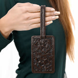 ADBG1462 Card Holder Hand Tooled Genuine Western Leather Women Bag