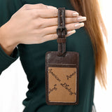 ADBG1462 Card Holder Hand Tooled Genuine Western Leather Women Bag