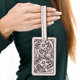 ADBG1462 Card Holder Hand Tooled Genuine Western Leather Women Bag