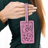 ADBG1462 Card Holder Hand Tooled Genuine Western Leather Women Bag