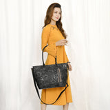 ADBG1480 Tote Hand Tooled Genuine Western Leather Women Bag