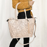 ADBG1480 Tote Hand Tooled Genuine Western Leather Women Bag