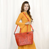 ADBG1480 Tote Hand Tooled Genuine Western Leather Women Bag