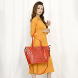 ADBG1480 Tote Hand Tooled Genuine Western Leather Women Bag