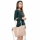 ADBG1473 Tote Hand Tooled Genuine Western Leather Women Bag