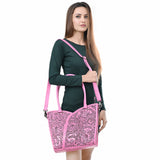 ADBG1473 Tote Hand Tooled Genuine Western Leather Women Bag