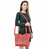 ADBG1473 Tote Hand Tooled Genuine Western Leather Women Bag