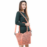 ADBG1473 Tote Hand Tooled Genuine Western Leather Women Bag